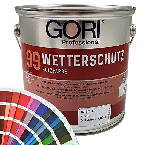 Gori 99 Wetterschutz Holzfarbe Sonderfarbtöne (2,50Liter, RAL5014 Taubenblau)