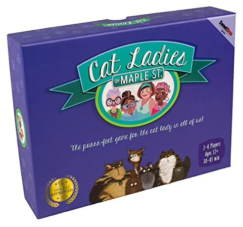 Cat Ladies of Maple Street - New! - Fun Family-Friendly Board Game | Deck Building Card Game | Card Games for Adults, Teens & Kids | 2-4 Players | 12+