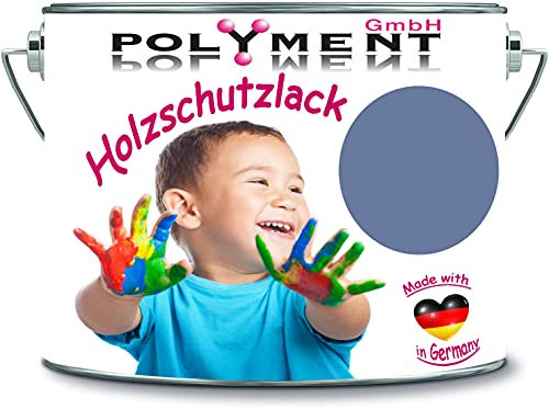 Polyment GmbH - Vernice protettiva per legno, resistente alle intemperie, protezione a lungo termine dagli agenti atmosferici, colore protettivo per legno RAL 5014, colore: blu tortora