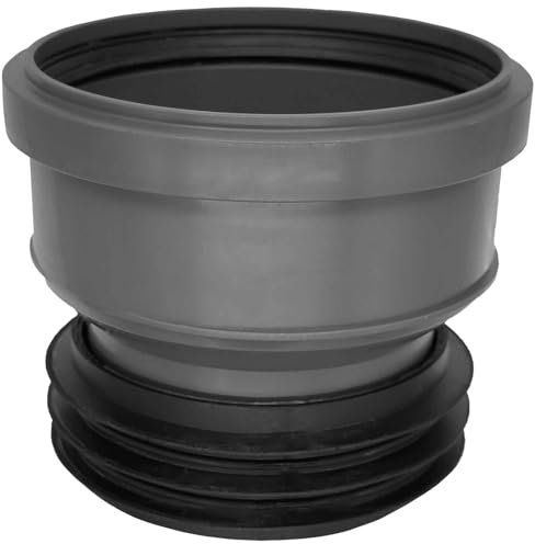 MegaHaustechnik HT Steck Muffe zentrisch DN125 für Rohr Außendurchmesser 125mm mit Dichtungen Kanalrohr Abwasser Abfluss Leitung Lüftung Kunststoff PP grau Einsteck Stück Kupplung