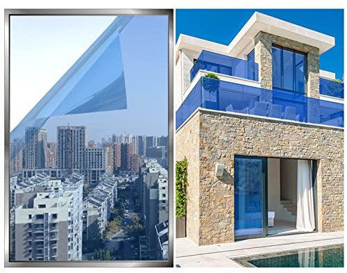 HARICSET Spiegelfolie Selbstklebend Spiegelfolie Fenster Sichtschutz Spiegelfolie Fenster Sichtschutz 99%-UV-Schutz Infrarot Wärmeschutzfolie Dachfenster(Size:0.8 * 1m)