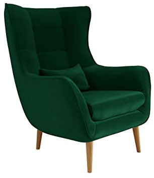 Mirjan24 Sessel Lucio, Polstersessel, Armsessel, Armchair, Relaxsessel, Fernsehsessel, Loungesessel, Top-Qualität Sitzmöbel, Ohrensessel (Kronos 19, ohne Hocker)