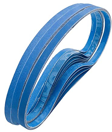 FEIHU 30 stycken professionellt slipbandsset, zirkonium korund slipband 9 x 533 mm, 5 stycken vardera kornstorlek (60,80,100,120, 240, 320) för bandslipband, slipband, slipning, rostning
