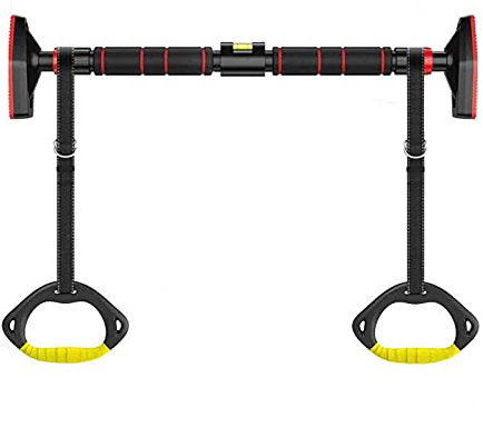 Samnuerly Klimmzugstangen Türrahmen Reckstange Hebering Kombination, für 96-135cm Korridor Aufhängestange, Family Fitness Center, Sicherheitslast 250kg