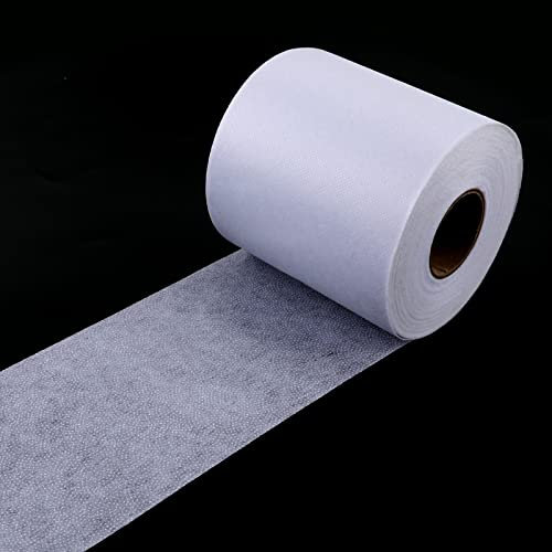 Aufbügelbare Einlage, 0,1x30m Polyester Vlieseinlage Fusible Interfacing Leichte Mittelschwere Einlage zum Aufbügeln zum Nähen Quilten Basteln