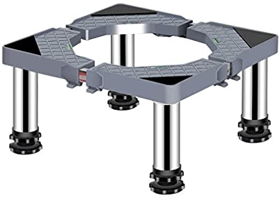 YHJZSM Base de Soporte para Lavadora Longitud/Ancho de la Base Ajustable 42-66 cm Base elevada Multifuncional para Lavadora Antivibración Silencio Secadora y Soporte para refrigerador Pre