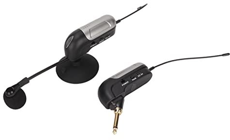 Micrófono de Instrumentos Inalámbricos UHF, Receptor de Transmisor de Micrófono UHF de Cuello de Cisne de 360 ​​° a Prueba de Golpes para Guitarra, Cítara de Violín, Laúd,