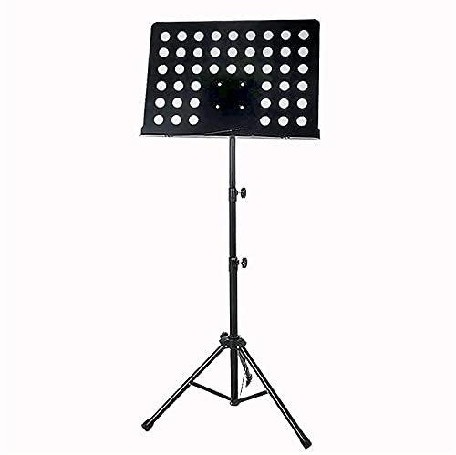Samnuerly Notenständer Tragbarer Notenständer aus Metall, höhenverstellbar, abnehmbar, für Violine, Gitarre, Noten, Anzug für Orchester, Chöre, Kirchenbands