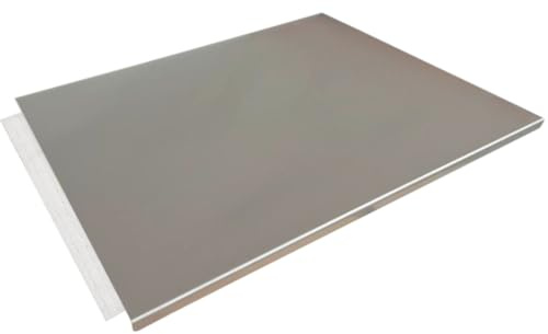 GIEMME Plan de travail inox 70 x 56 cm pour pétrir et étaler la pâte | Inox AISI 304; 70 x 56 cm; Pli frontal 2 cm; Tapis antidérapant