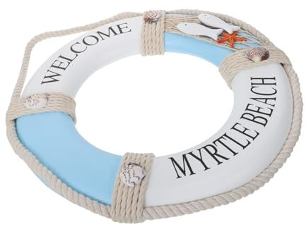 Zerodeko Dekorativer Hölzerner Rettungsring Wanddekoration Mediterraner Stil Für Restaurant Und Hochzeiten Einfach Aufzuhängen