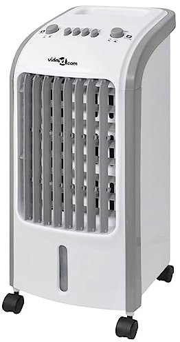 Générique Refroidisseur d'air Portable 80 W 4 L 270 m³/h 25 x 26 x 56 cm,Maison & Jardin,Appareils électroménagers,Chauffage & climatisation,Rafraîchisseurs d’air,5.49 kg,Gris,50483