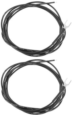 YINETTECH 1,2 m langes Steckbares Erdungskabel für Plattenspieler mit Crimp-Gabelklemmen. Eliminiert Brummen und Rauschen.