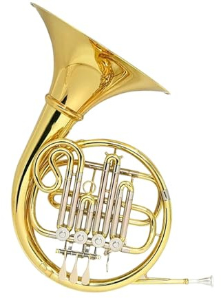 Anfänger Waldhorn Waldhorninstrument B-Dur-Mundstück Einzel-Vierknopf B-Dur/F