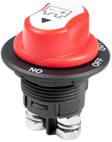 Batterie Trennschalter 12v Batterietrennschalter Auto Batterie Trennschalter Hauptschalter 100A ON-Off Einbau Stromschalter für Auto LKW Boot Jacht Wohnwagen Motorrad KFZ 12V 24V 32V