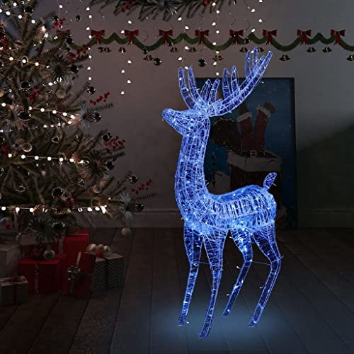 AJJHUUKI Home Items,XXL Acryl Weihnachten Rentier 250 LED 180cm Blau Anzugmöbel