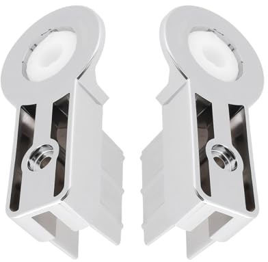 Orivin Bisagras para mampara de ducha de ABS cromado (izq./der.) para soportes de baño de vidrio de 6 mm con diseño de sujeción