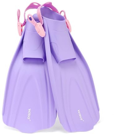 ENEN Pinne Corte Nuoto Piscina Regolabili Taglia 36-43, Pinne Snorkeling in Silicone Morbide per Allenamento Unisex per Bambini e Adulti Uomini Donne per Nuoto Snorkeling (S/M(36-39),Rosa viola)