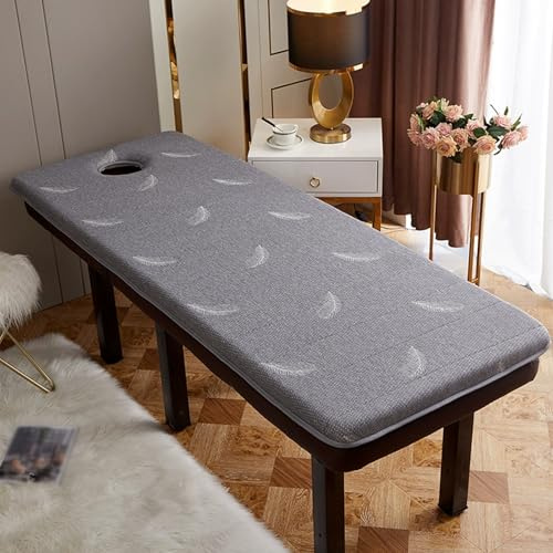 Salon Bettmatratze, Massagetisch Memory Foam Auflage, 6cm Dick Massagetischauflage, Weiche Spa Bettauflage für Massageliegen Dark Gray 70x190cm(S)