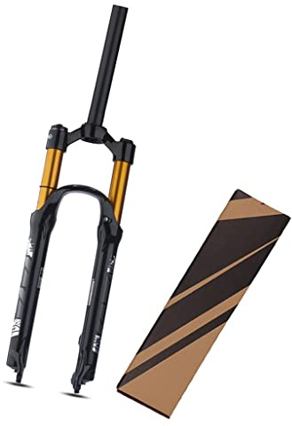 SXSaelciun Forcella Anteriore MTB 26-27,5-29 per Bici da Montagna XC, Escursione 100 mm, Freno a Disco, Gas, Blocco Manuale, 1 1/8-201d, Tubo Dritto, QR 9 mm