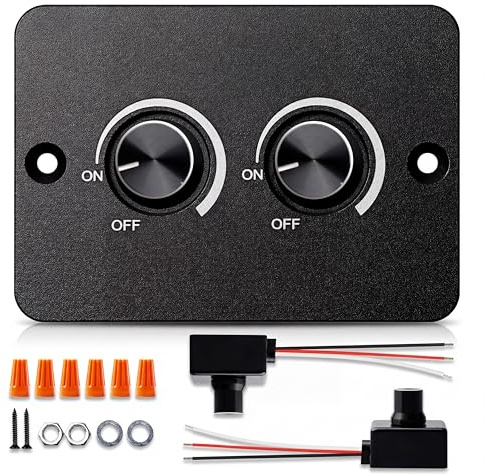 CARMOTTER LED Dimmer Switch, Double Dimmer Light Switch, With USB Fast Charging And Memory, For Caravans And Trucks