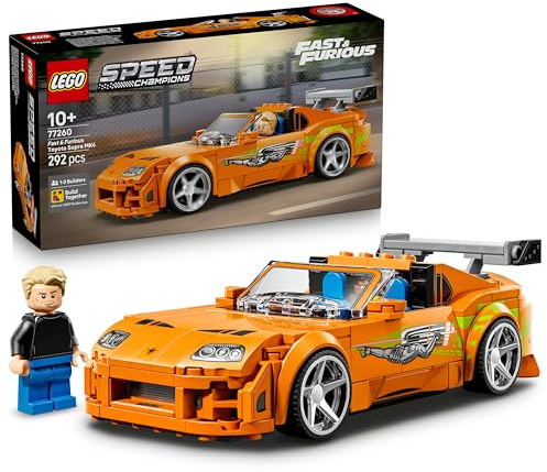 LEGO Speed Champions The Fast and The Furious Toyota Supra MK4 Macchina Giocattolo - Modello di Auto con Minifigure di Bryan O'Conner - Regalo STEM per Bambini da 10 Anni in su Fan dei Film - 77260