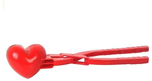 Snowball Maker Snowball Tongs Heart Maker Winter Shape Plastic Sandball Tool Clip Kids Toys Outdoor Red