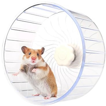 Hamsterhjul – löparhjul för kanin, hamsterövningshjul, tyst träning löpning leksak | liten djurbur leksaksspinner med dubbla lager för Gerbils, marsvin, möss, dvärghusdjur
