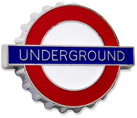 GWC Kühlschrankmagnet mit London-U-Bahn-Schild, U-Bahn, Metall, Flaschenöffner
