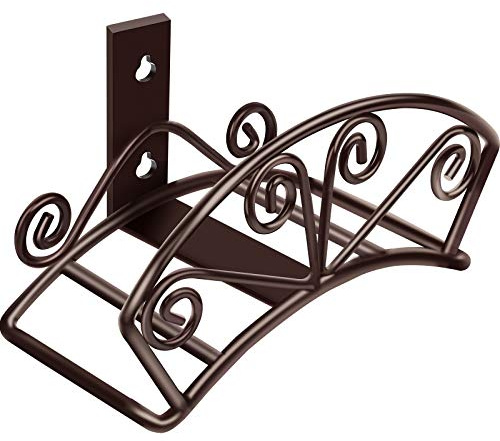 TomCare Garden Hose Holder Heavy Duty Water Hose Holder Solid Metal Hoses Hanger Wall Mount Decorative Durable Garden Hoses Storage Hose Reel Hose Organizer for Outside Yard, Bronze
