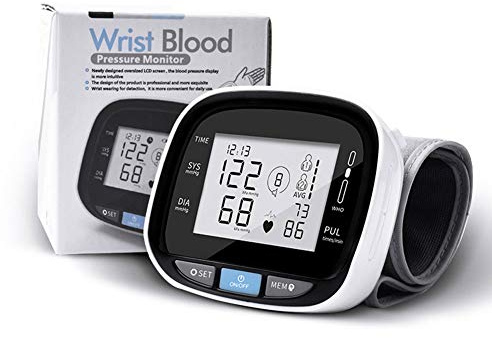 ELQ Monitores De Presión Arterial De Muñeca para Uso Doméstico - 2 Usuarios, Memoria De 60 Lecturas, Máquina De BP Digital Completamente Automática con Brazalete Suave De Amplio Rango (Negro)