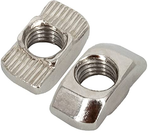 10x Hammermutter Nut 10 M8 Hammerkopfmutter T-Nut-Mutter mit Steg, Aluprofil Zubehör