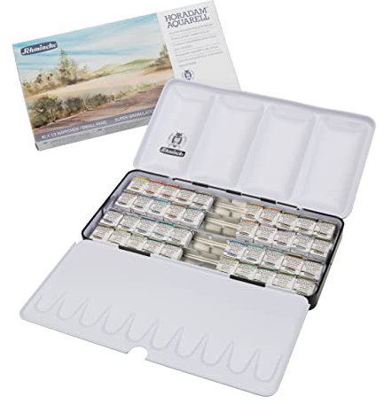 Schmincke HORADAM® Aquarell Super Granulation Komplettset 40 x Halbe Näpfe 74 440 097, Metalldose, Granulat