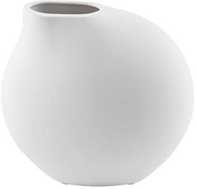 blomus Vase -NONA- | Dekovase aus Porzellan | Farbe White | Höhe 14 cm | skulpturales Designobjekt für Blumen und Trockenblumen
