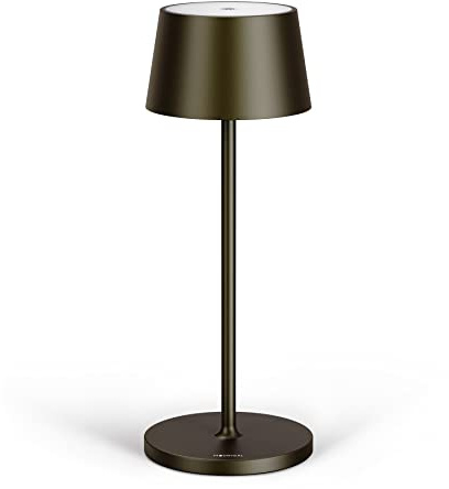 Stilosa Tischlampe Kabellos - Led Tischleuchte - Akku Kabellose Dimmbar Lampe mit Touch - Table Lamp Aufladbar Usb C - Akku-tischleuchte Outdoor - Tropisches Schwarz