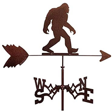 ZEELYDE Girouette, Girouette pour Jardin, girouette en métal extérieur Ferme girouette Toit girouette pour toits Coq girouette Jardin Cour Patio décor - Sasquatch