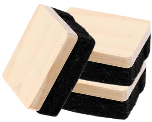 STOBOK Tafelwischer Aus Holz Und Filz 3 Stück-pack Leichter Staubfreier Schultafelreiniger Für Kreidetafeln Trocken Abwischbar Für Schule Und Büro