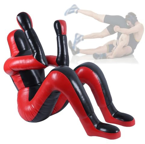 DYK&NX MMA Practice Dummies, Sitting Position Maniquí de Agarre, Saco de Boxeo de Judo de Grappling Dummy, Muñeco de Judo para Lucha Libre Jugar al Chupete, 165 cm, sin Relleno