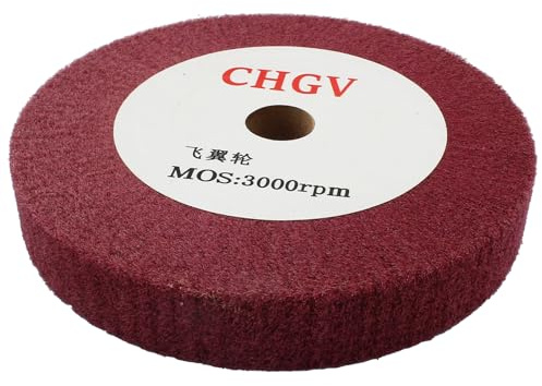 Hitefu Meules de polissage de polissage à lamelles abrasives non tissées de 150 x 25 mm, outil de conditionnement de surface de tambour pour une finition lisse et semblable à un miroir sur des