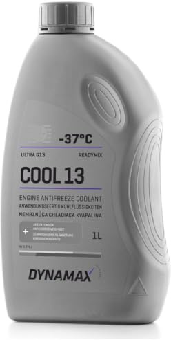 DYNAMAX Cool G13 Antifreeze Coolant READY MIX -37°, 1 Litre, Light Red/Violet Colour