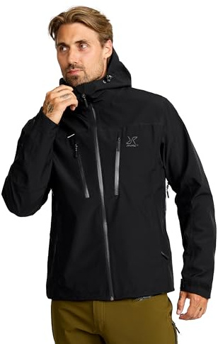 RevolutionRace Silence Proshell 3L Jacket, Veste pour homme, veste ventilée et imperméable pour la randonnée et les Autres activités de Plein air, Black/Anthracite 3.0, XL