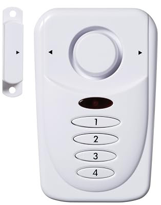 SABRE Elite - Alarma inalámbrica para puerta con modo de retardo de salida/entrada, modo de inicio y teclado, disuade a los intrusos con alarma de 120 dB escuchada hasta 1.5 pies, ajustes versátiles,