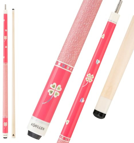 KONLLEN KL-Pink Billard Pool Queue Carbon Ahornschaft 11,5/12,5 mm Spitzentechnologie Carbonfaserrohr 3 * 8/8 Joint Queue Stick 148 cm