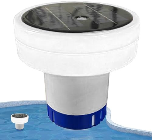 Luces solares para piscina, dispensador de piscina, clarificador solar para piscina, soporte de cloro iluminado, flotador de tabletas de cloro, purificador antihundimiento, flotador de cloro solar