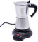 Macchina da caffè elettrica italiana, per 6 tazze da caffè in famiglie, riunioni, caffetterie, uffici, dormitori universitari, negozi di tè al latte, viaggi, 10,2 x 19,5 cm (argentato)