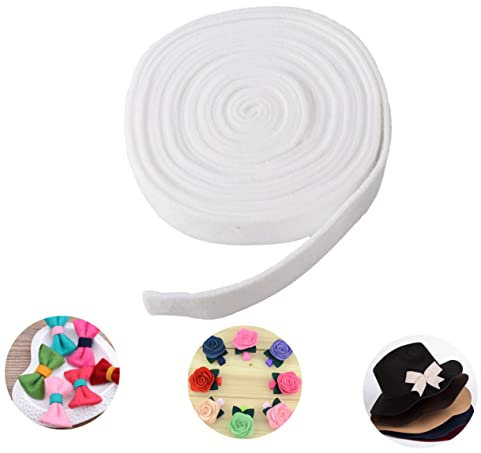 Tofficu Wollfilzband Weiß Für Diy Basteln Filzschleifen Weihnachtsbaumkranz Patchwork Dekoration Applikationen Umweltfreundlich Langlebig
