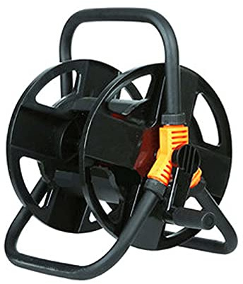 Caja de carrete de manguera de jardín construida for exteriores, con escondite flexible con manivela for limpieza de patio de coche, granja y patio(A)