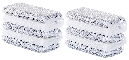 Baluue 10pcs Kitchen Sponge Scouring Pads Sturdy Scrub Sponge Pad Diamond Mesh for Reusable Dishwashing and Multi-Functional Cleaning in Household Kitchens