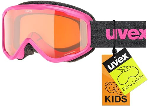 Uvex speedy nova - maschera da sci per bambini - categoria di filtro 2 - privo di appannamenti - pink sl/lasergold - one size
