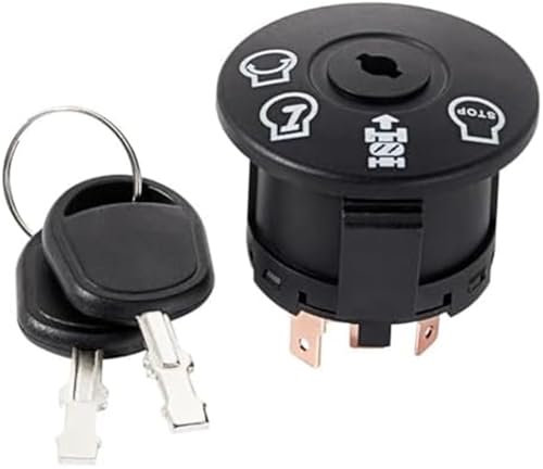 Pexorin Reemplazo del Interruptor de Encendido del Tractor cortacésped Craftsman LT1000, LT2000 y LT3000 con 2 Llaves. Interruptor de Arranque para cortacésped