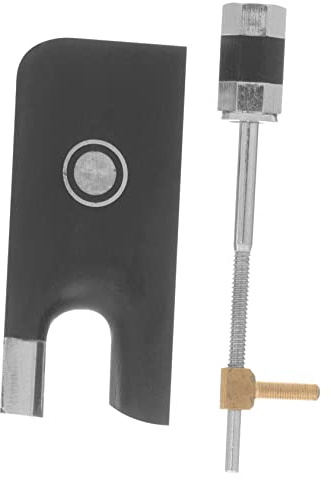 Schwarzer Metall Cellobogenfrosch 1 Satz als Ersatzteil für Bogen | Kupferdetails, Passgenaues Zubehör für Reparatur, Einfache Anwendung, Abriebfest und Robust Verarbeitet